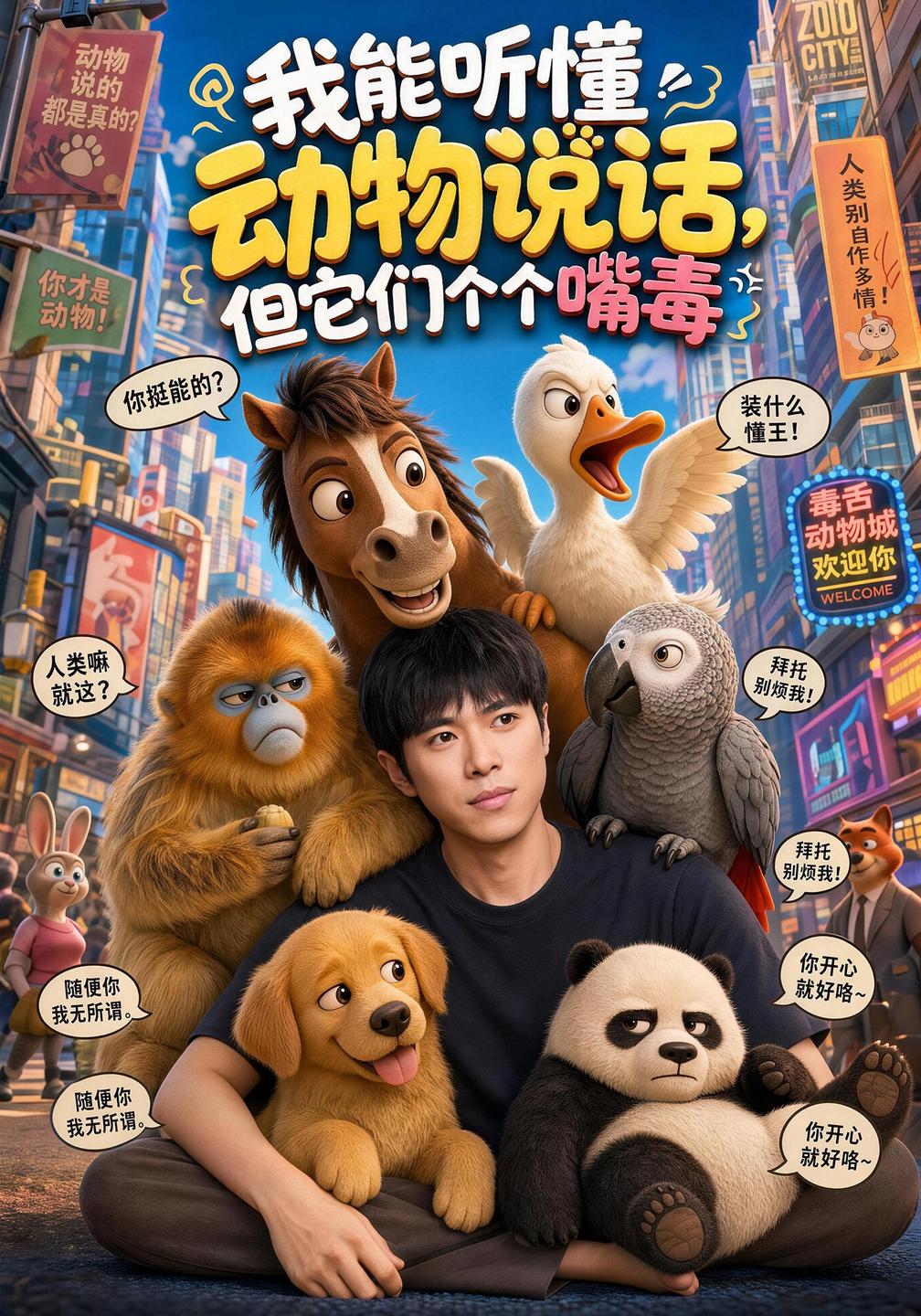 我能听懂动物说话,但它们个个嘴毒封面图